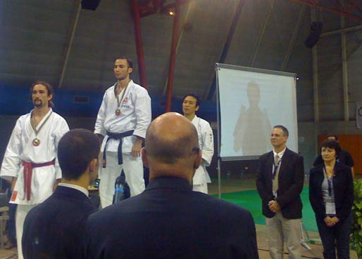 Podium Karate Kumite
