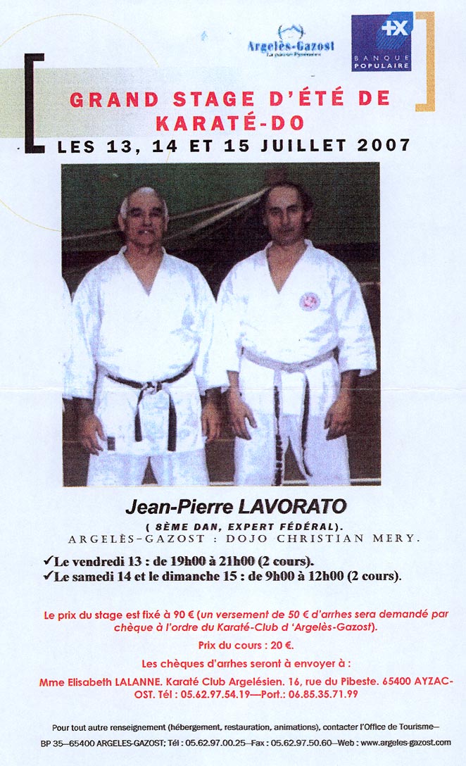 Stage avec Jean-Pierre LAVORATO