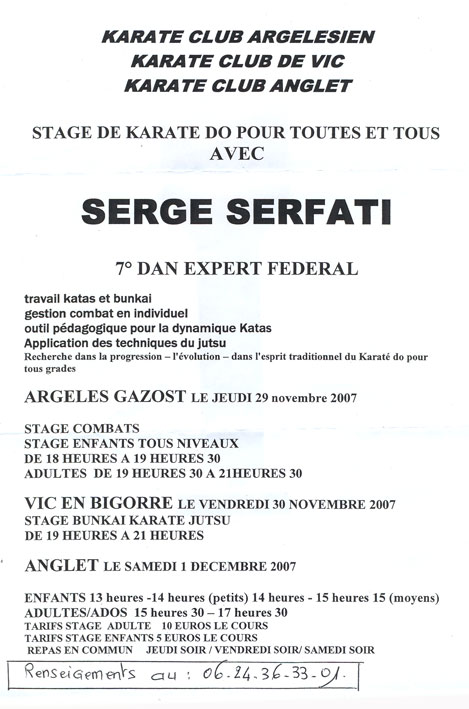 Stage Serge Serfati
