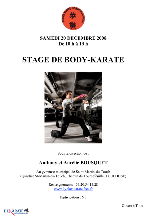 Stage Body Karaté - Anthony BOUSQUET
